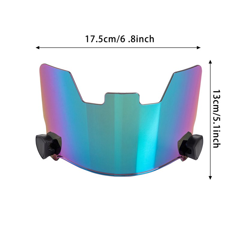 Football Helmet Visor Clear Polycarbonate Anti-Fog Scratch-Resistant UV Block Fits Youth & Adult