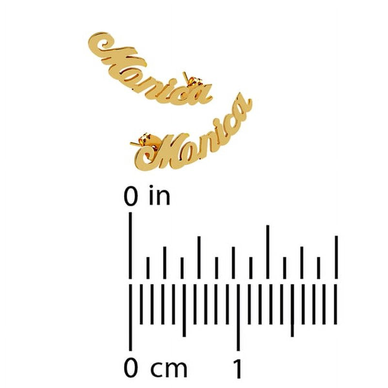 Personalized Script Name Earrings - Customizable Gold & Silver Jewelry for Women