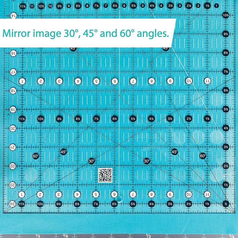 Quilting Ruler 12.5 x 24.5 Inch for Precise Patchwork and Sewing
