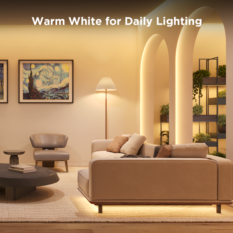 9.8ft Wi-Fi RGBIC LED Strip Light for Bedroom & TV Backlight, Multicolor