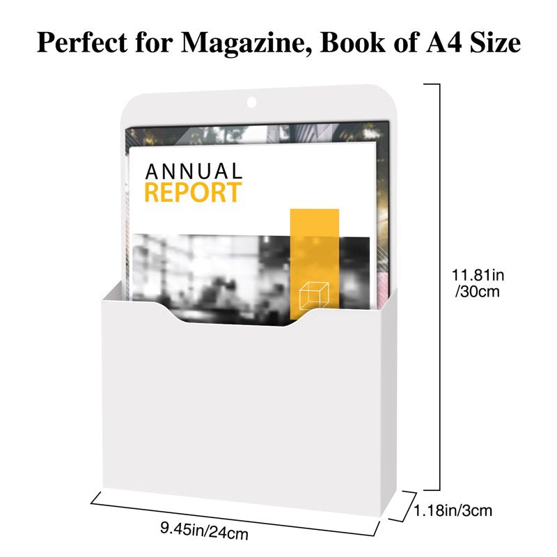 Magnetic Wall File Organizer Set - 2 Pack Hanging Storage for Office & Kitchen