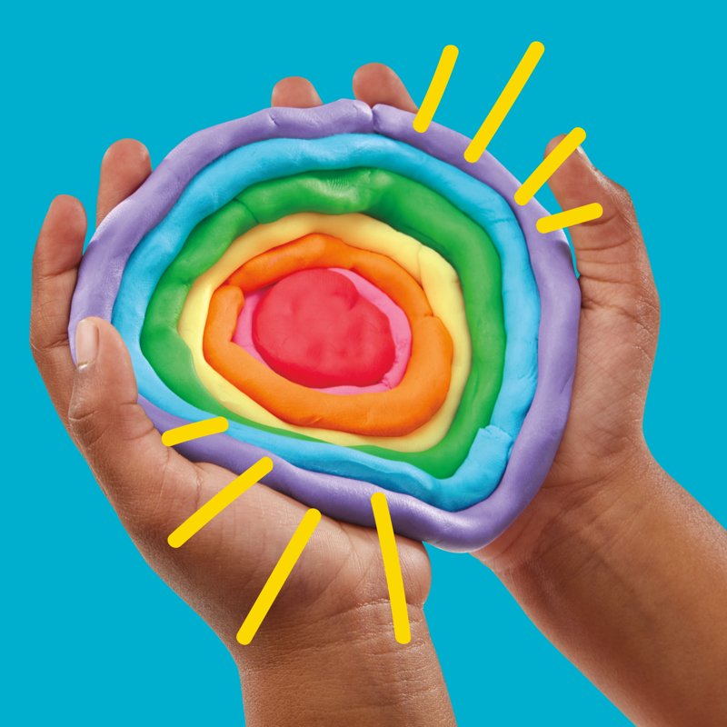 Kids Play Dough Set - Rainbow Colors 8-Pack, Non-Toxic Creative Modeling Clay
