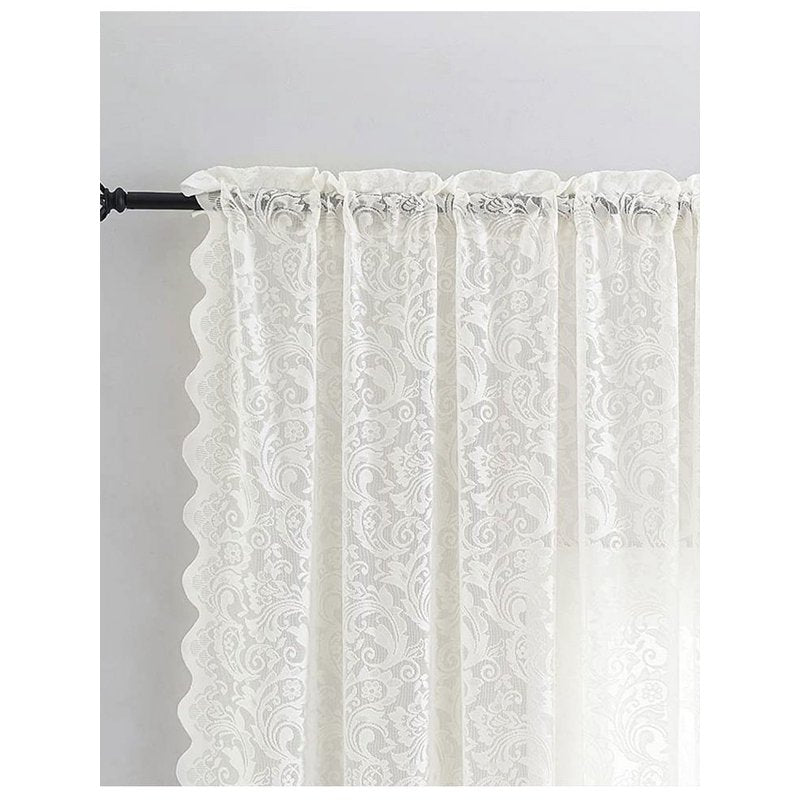 Sheer Window Curtain Panel - Light & Airy Privacy Cover for Bedroom & Living Room 78x55in