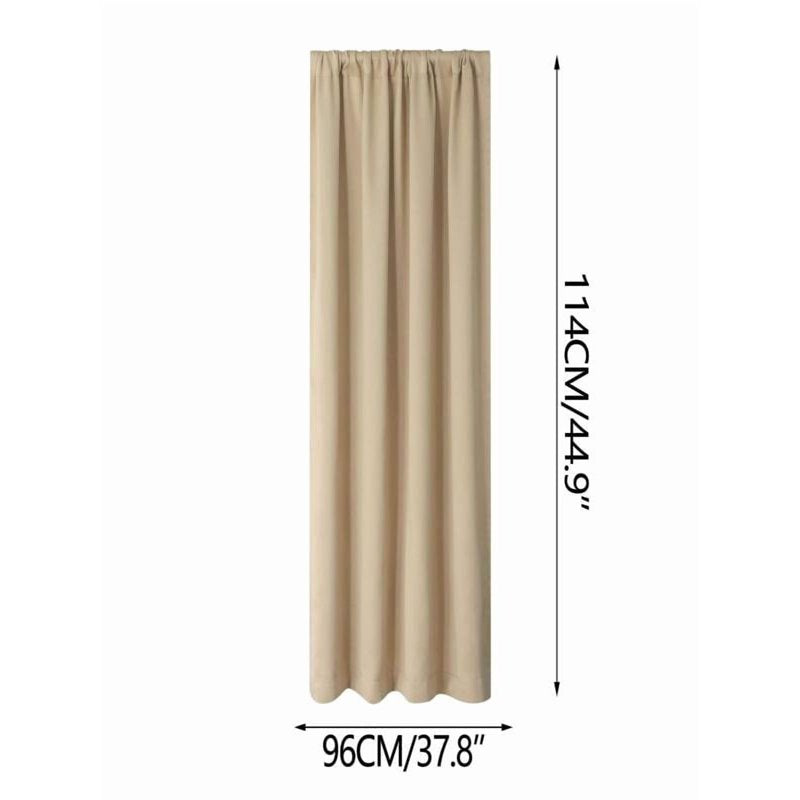 Blackout Curtains Rod Pocket Room Darkening Window Drapes - 37.8 x 44.9 Inch