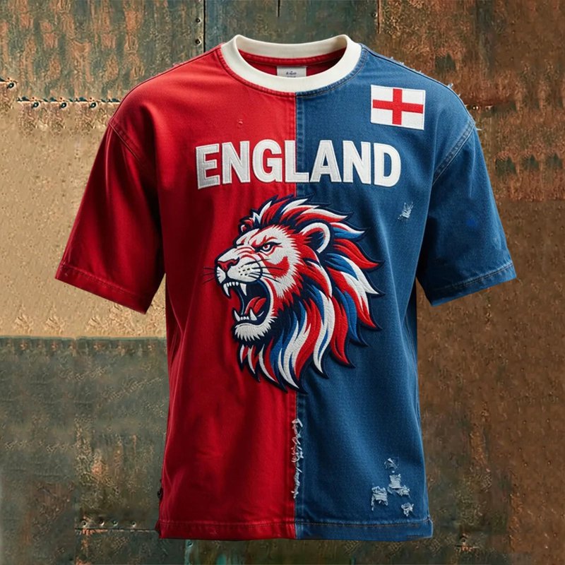 Men's Short Sleeve Soccer Training T Shirt – Breathable Casual Football Fan Tee - Red, XXXL