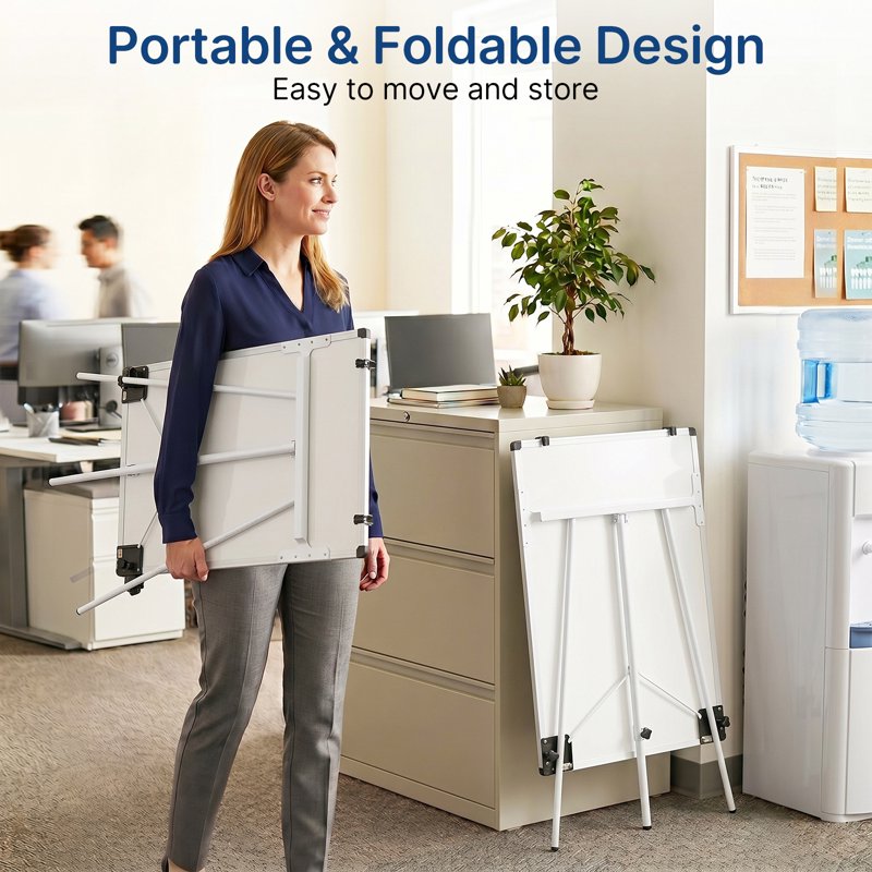 Portable Magnetic Whiteboard Easel with Adjustable Tripod Stand - 36x24 or 40x28