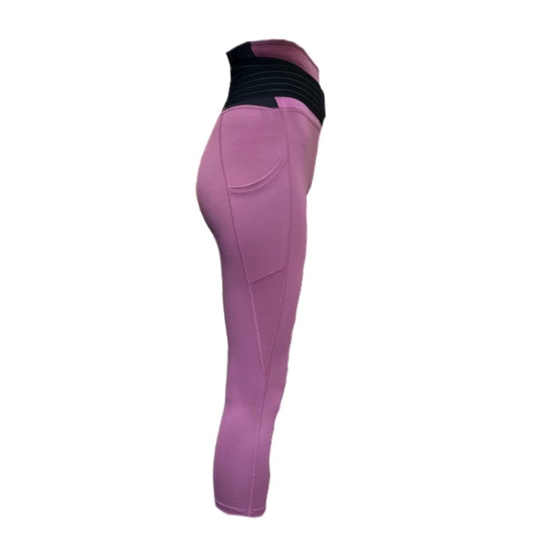 Women's Adjustable Back Support Leggings - 19 Inch, Mauve, Size S