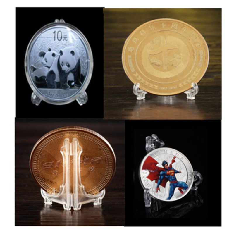 15-Pack 4-Inch Clear Acrylic Mini Easel Stands for Displaying Photos Collectibles & More