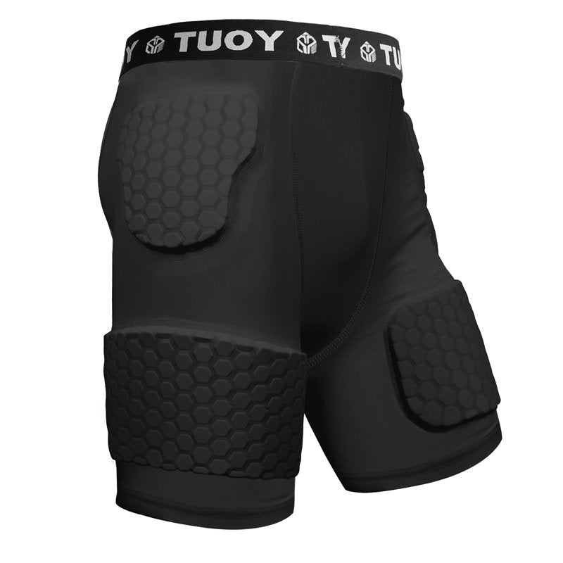 Men's Padded Compression Shorts for Football and Baseball - Impact-Absorbing Girdle