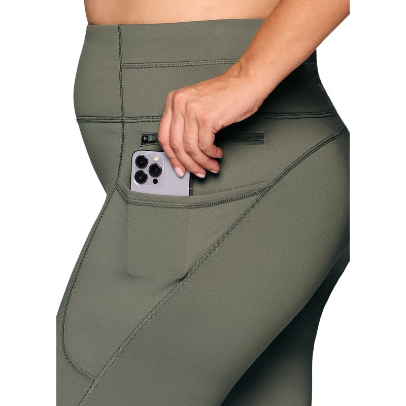 Plus Size Fleece Lined High Waist Leggings with Pockets for Activewear