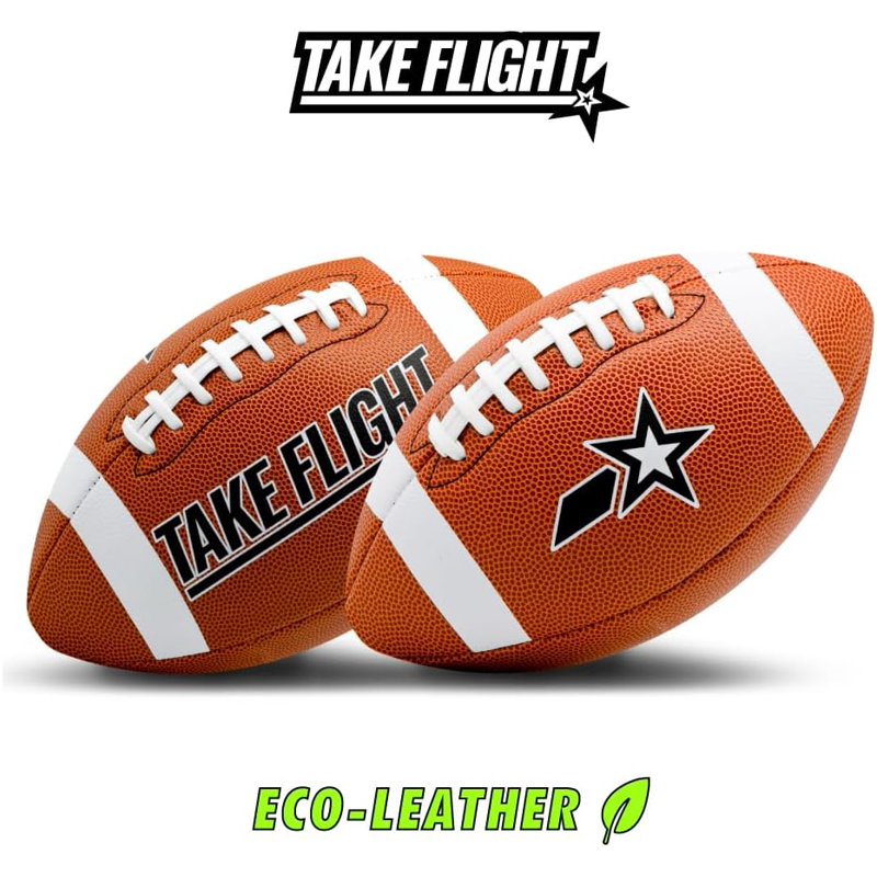 Official Size 5, 7, 9 Eco-Leather Football - Take Flight Professional Game Ball