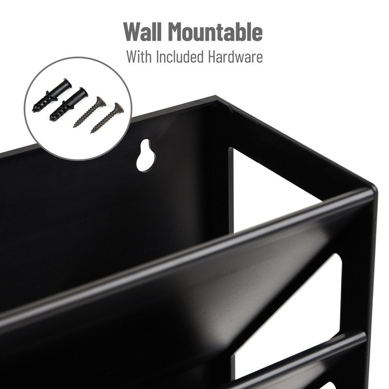 Vertical File Storage Organizer Wall Mount 5-Tier Desktop Office Drawer
