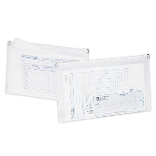 Clear Zipper Envelopes for Checks - Pack of 3 Office Supplies