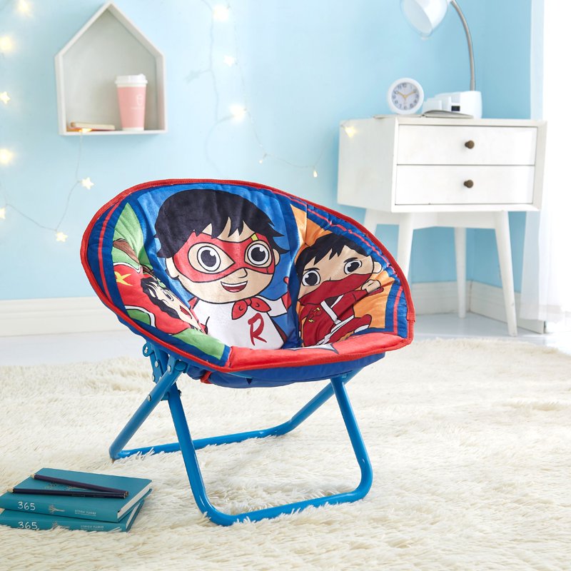 Ryan's World 19" Saucer Chair - Red, Blue, Multicolor Variation Included (Toddler Armless)