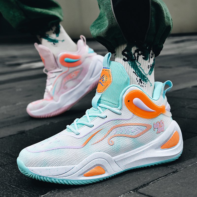 Unisex Basketball Shoes Breathable Lightweight Non-Slip Athletic Sneakers for Outdoor Sports