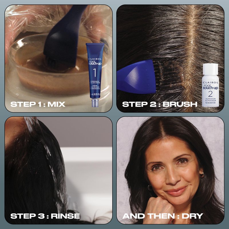 Permanent Hair Dye Root Touch-Up Kit - Long-Lasting Gray Coverage, Multiple Shades