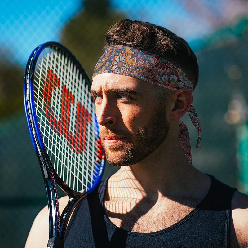 Unisex Hippie Style Tie Headband for Sports & Casual Wear - Lightweight & Breathable