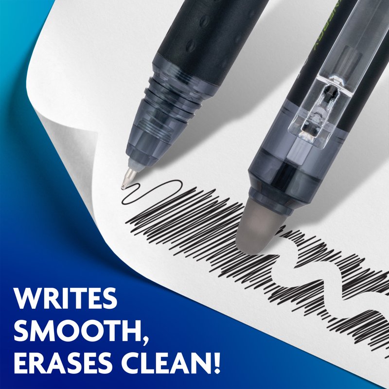 Erasable Gel Pens - Extra Fine Point Black Ink, 3 Pack