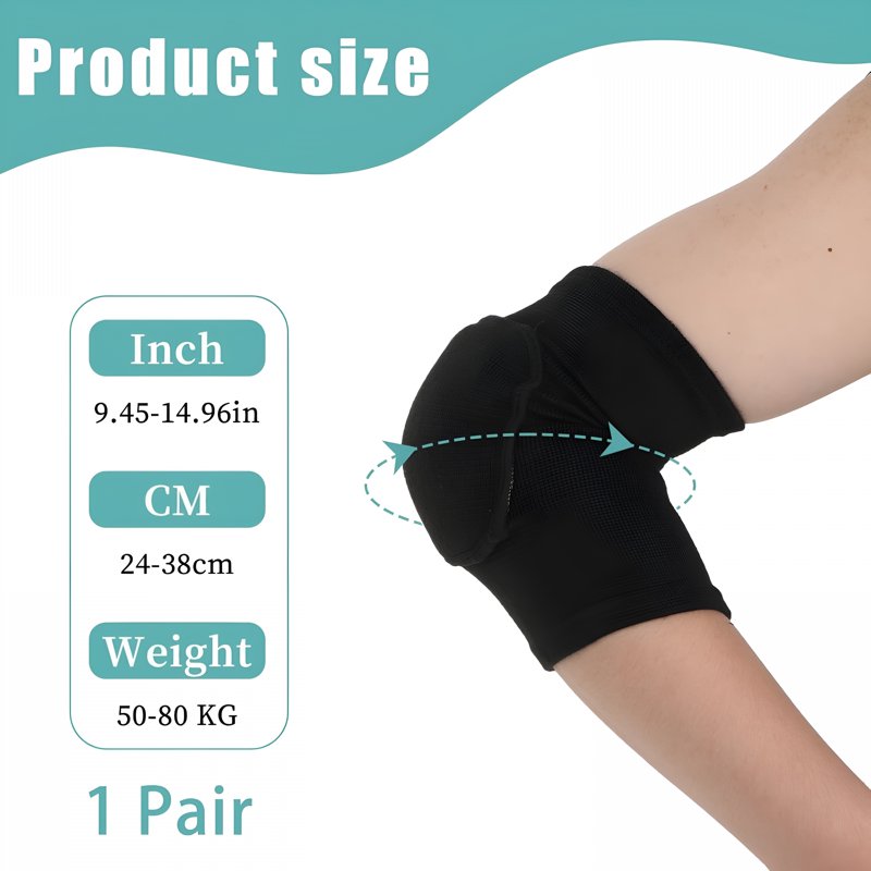 Elbow Protective Pads with Sponge Padding for Volleyball Basketball Tennis - Breathable Support Strap