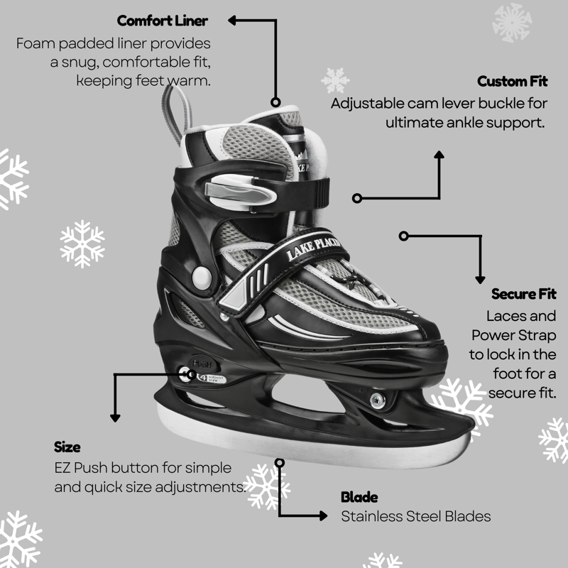 Adjustable Waterproof Ice Skates for Men - Recreational Figure Skating