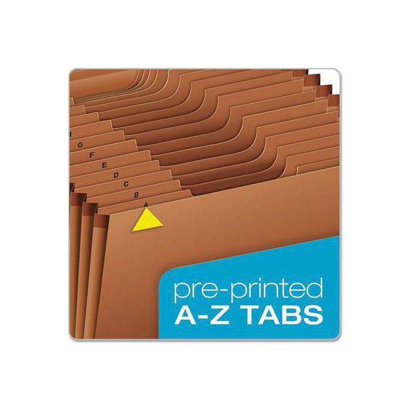 Heavy-Duty Expanding File Organizer with 21 Pockets - Legal Size, Brown