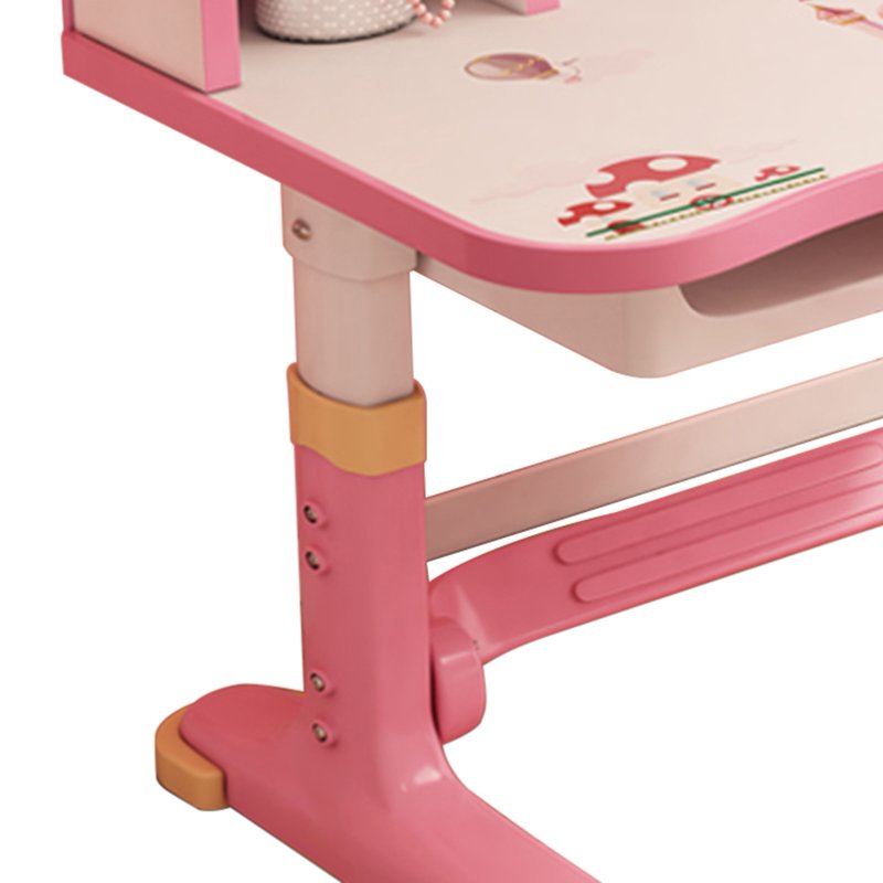 Kids Adjustable Study Desk & Chair Set with Widened Desktop & Storage Drawer