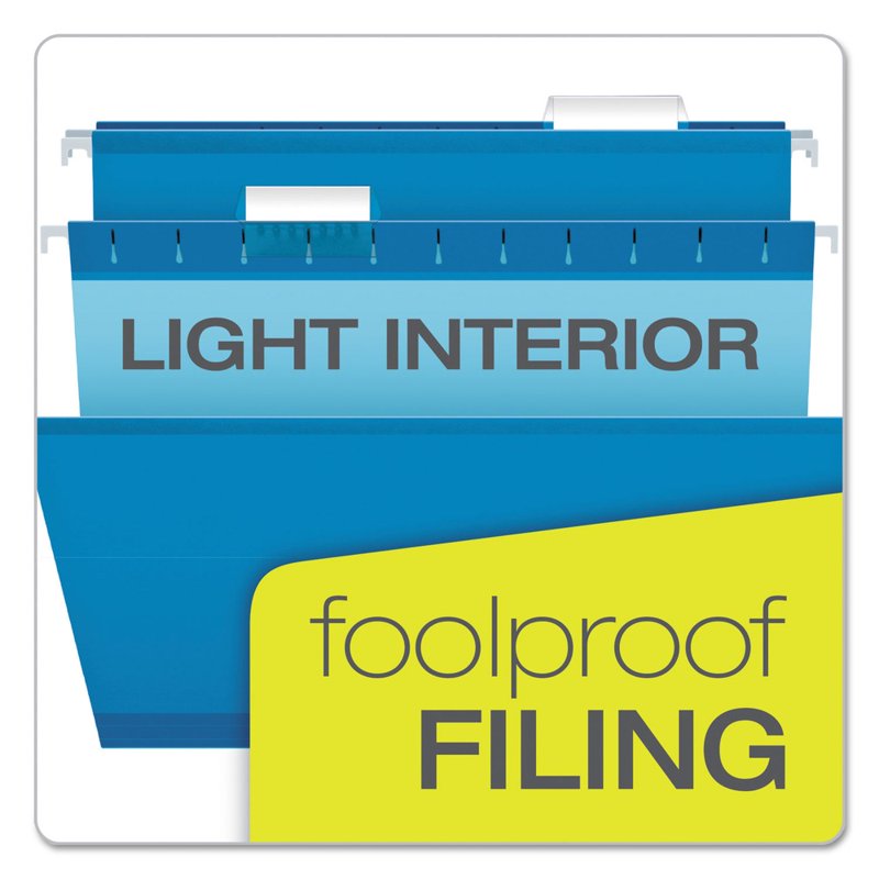 Reinforced Hanging File Folders - Legal Size, 25 Pack, Blue
