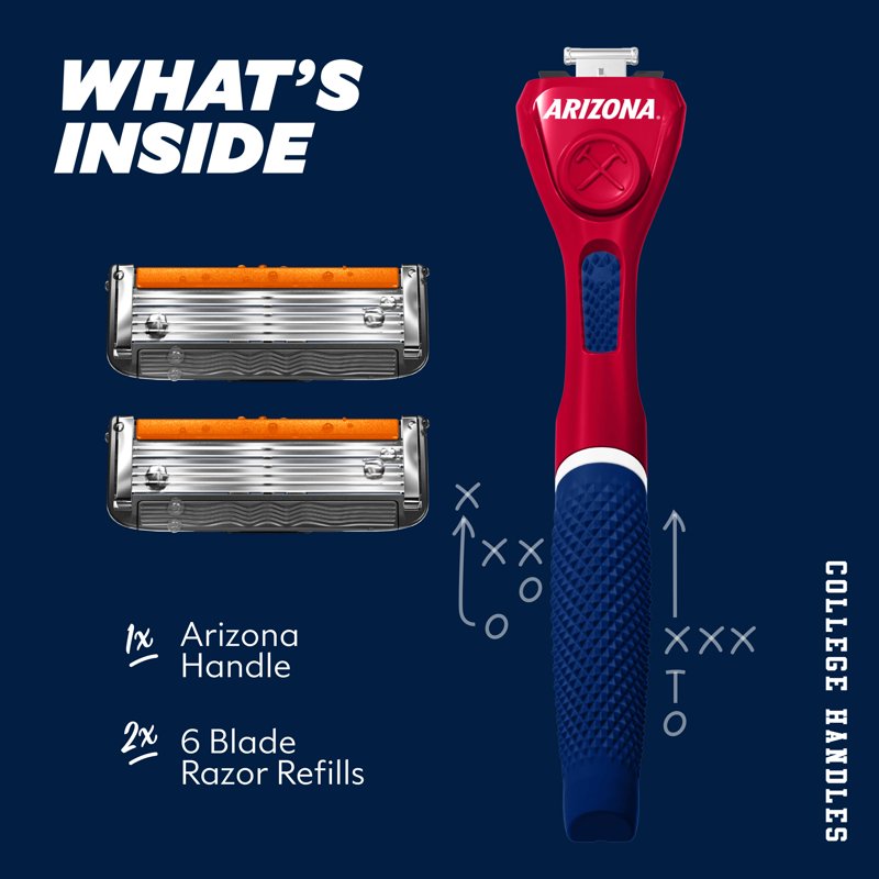 6-Blade Razor Starter Set with Reusable Handle & Aloe Lubricant