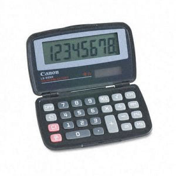 Wallet Calculator 8-Digit LCD Portable Foldout Black Digital Office Tool