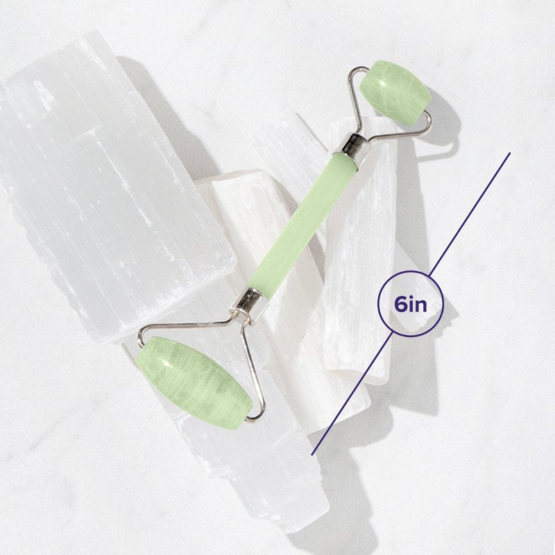Facial Roller for Skin Rejuvenation and Lymphatic Drainage - Jade & Rose Quartz Options