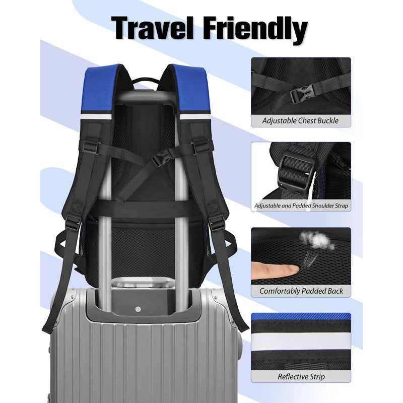 Skateboard Backpack with Laptop Slot & Ball Holder - Durable Sports Bag for Men & Women
