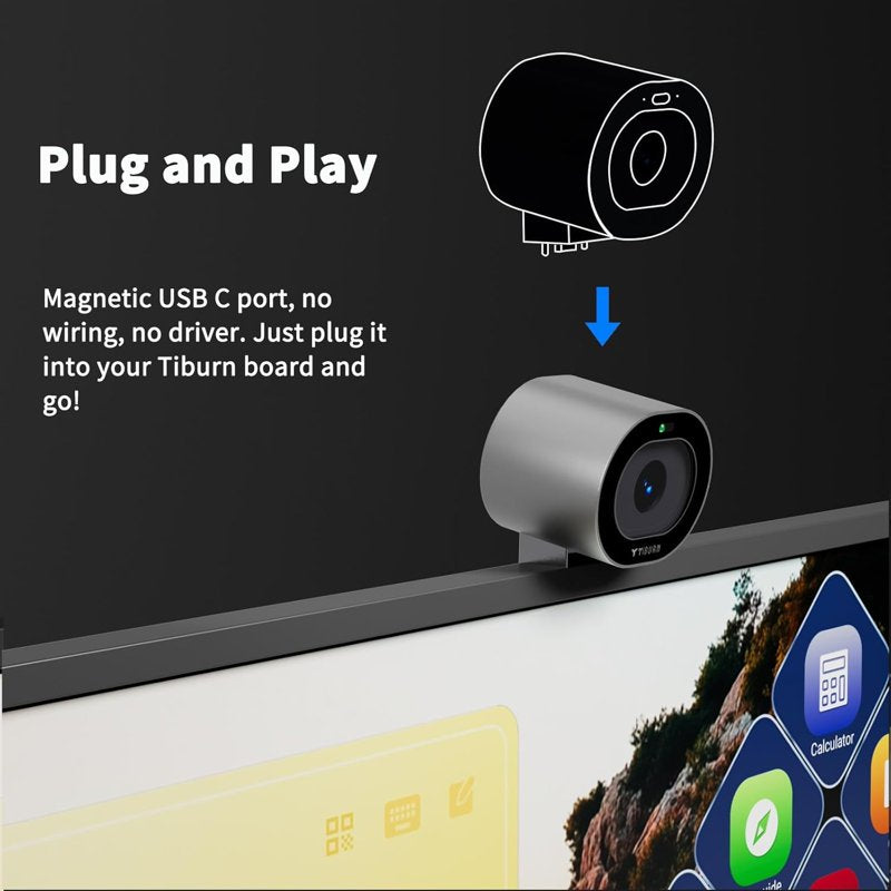 75-Inch Interactive Whiteboard with 4K UHD Touchscreen, Dual System, Camera & Mount