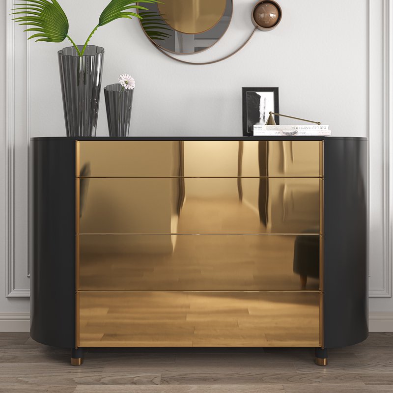 Metallic Gold Mirror Vinyl Wrap Roll - Peel & Stick Wall & Furniture Decor