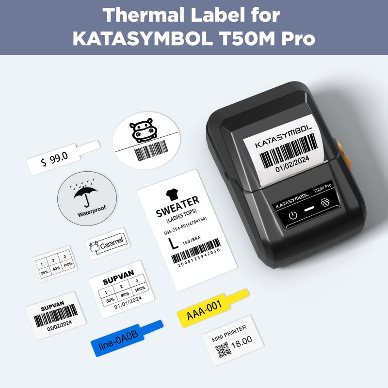 Thermal Label Maker Tape Refill 140 Transparent Waterproof Self-Adhesive Roll