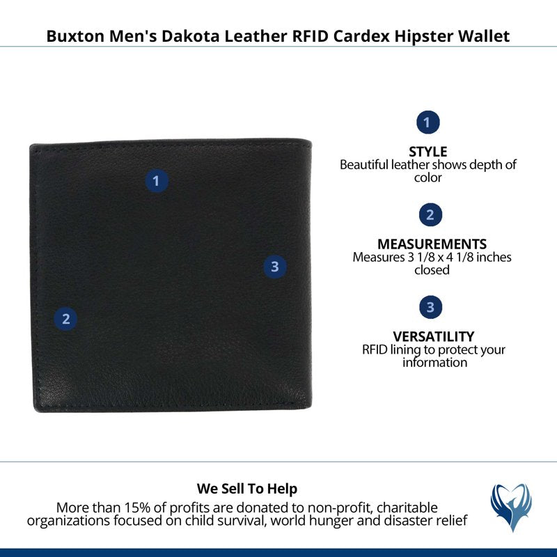 Men's Leather Wallet with Card Slots & Key Holders - Multiple Colors