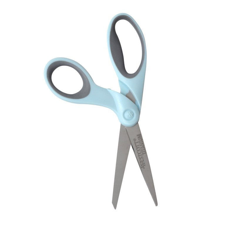 Titanium Bonded Sewing Scissors Set - 8-Inch & 5-Inch Multicolor Floral Blue