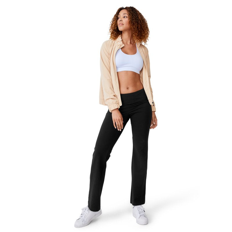 Women’s Cotton Stretch Slim Bootleg Pants – Comfortable Activewear