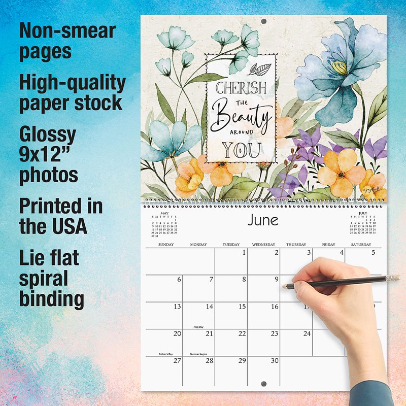 Current 2027 Spiral-Bound Wall Calendar - 12x9 Inches Closed, 18x12 Open, Large Monthly Office & Kitchen Organizer