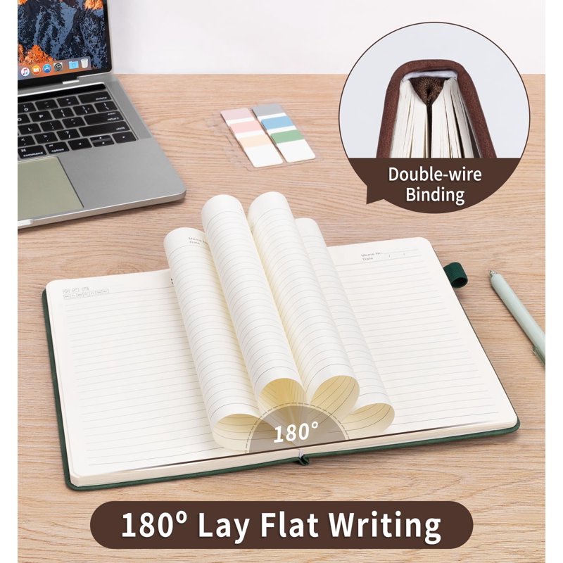 Leather A5 Journal Notebook for Women Men 200 Pages, Waterproof Cover, 6 Pack