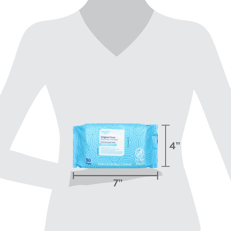 Cleansing Wipes - Gentle Face & Body Disposable Towelettes, 100 Count
