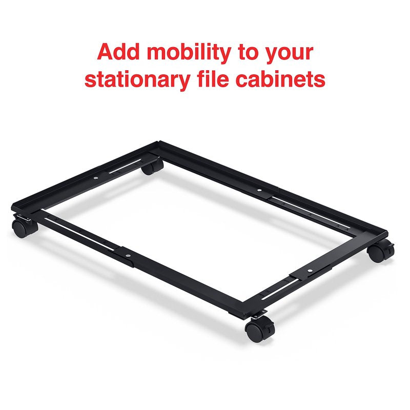 Adjustable File Caddy for Letter and Legal Files - Black