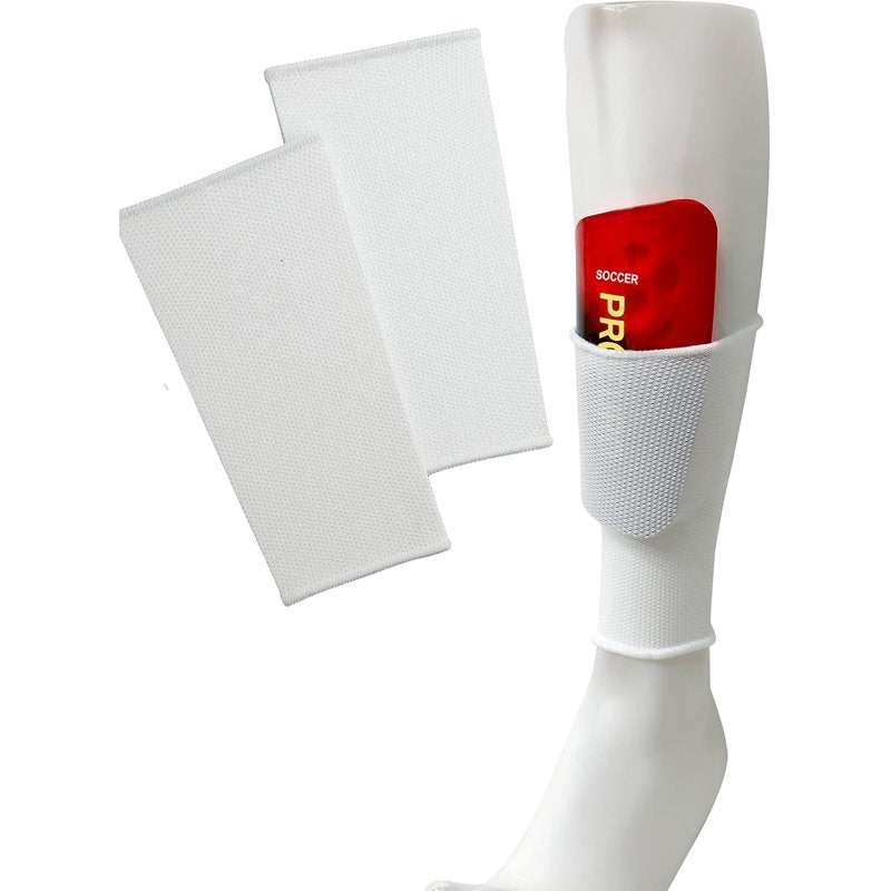 Youth Soccer Shin Guards with Sleeve XS Red - Dual Strap Closure