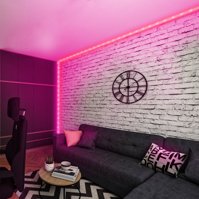 Multicolor LED Light Strip with Remote Control 50 Feet - RGB Color Changing, Cuttable & Sticky