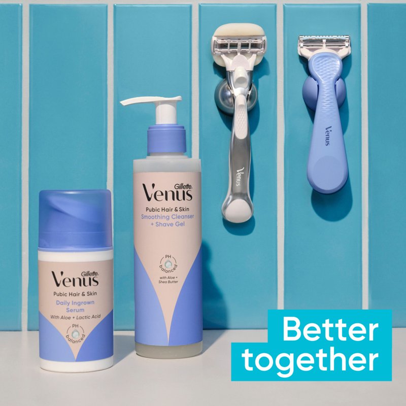 Venus Pubic Hair & Skin Razor Refills – 6 Count Value Pack (Variation of THIS listing: 6)