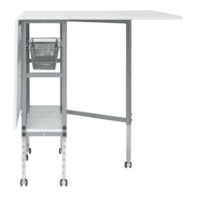 Adjustable Sewing & Craft Table with Storage & Folding Top - 58.75 inch