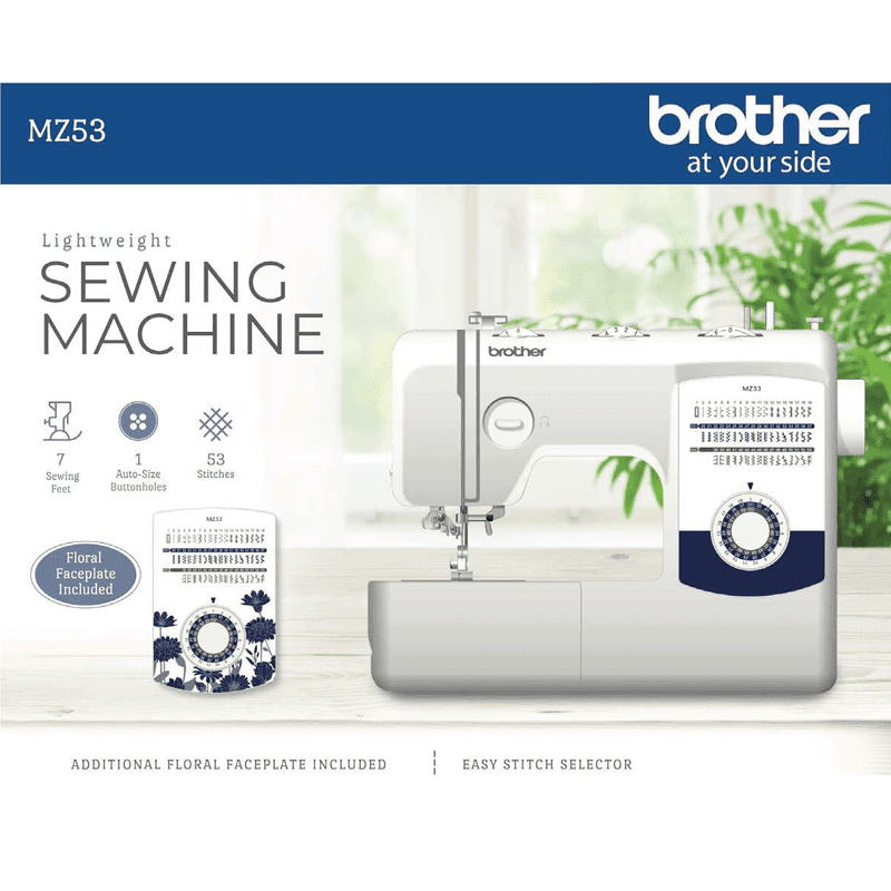 Mechanical Sewing Machine with 53 Built-In Stitches and Free Arm for Cuffs and Sleeves