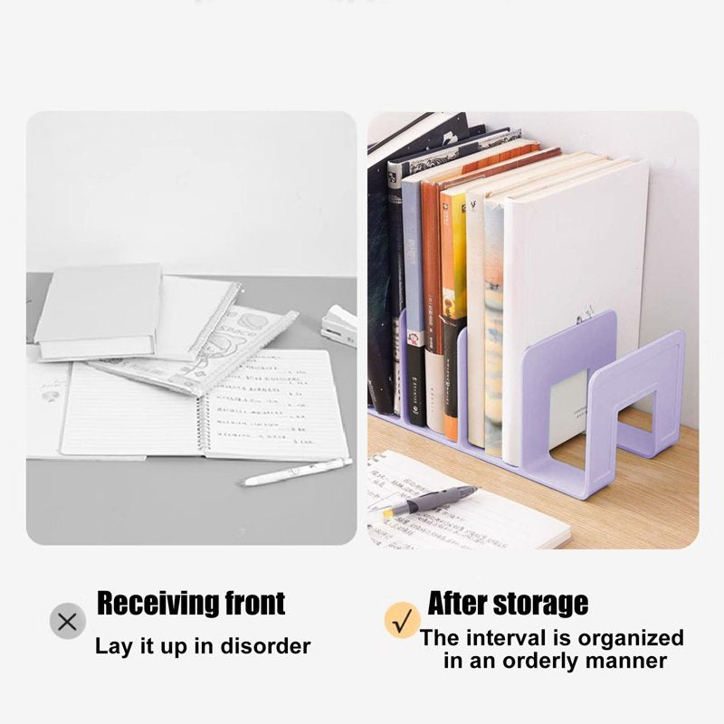 Vertical File Sorter Organizer for Desk, Plastic Document & Mail Holder, Office & School Use