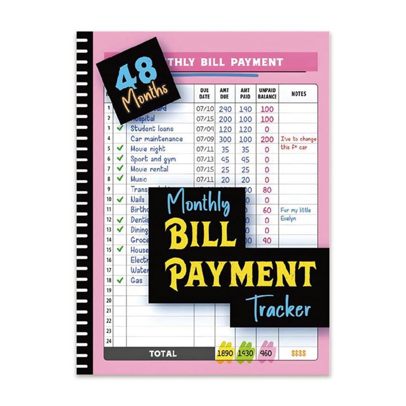 Monthly Bill Payment Tracker Organizer with Calendar & Debt Planner