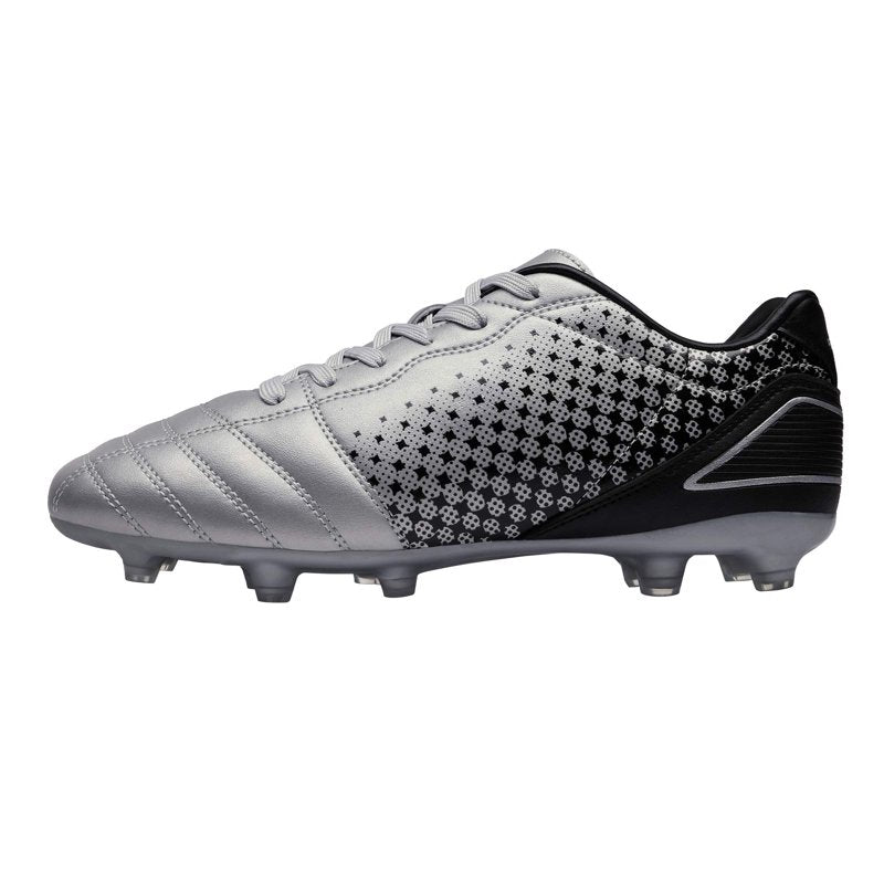 Dream Pairs Men's Firm Ground Soccer Cleats 8.5W Silver/Black, Wide