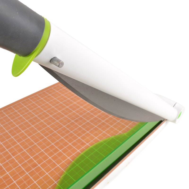 12-Inch Guillotine Paper Trimmer with Safety Guard and Soft Handle
